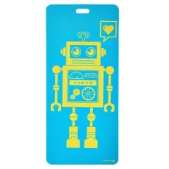 Merrithew Pixel the Robot Kids' Eco Yoga Mat with Bag - Orange/Blue (4mm)