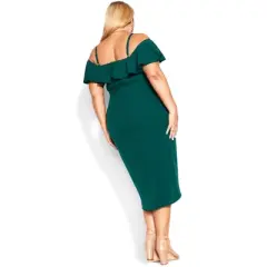 Women's Plus Size  Flirtation Dress - emerald | CITY CHIC