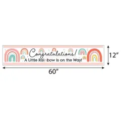 Big Dot of Happiness Hello Rainbow - Boho Baby Shower Decor Party Banner