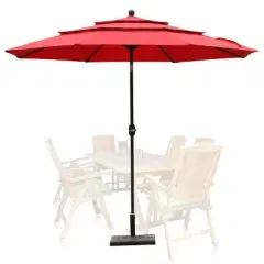 Aoodor Garden Market Umbrella - Outdoor Patio Umbrella Round