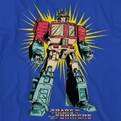 Hasbro Transformers Mens Throwback Shirt - Optimus, Megatron, Bumblebee - Throwback Classic T-Shirt (Blue Tropic, Medium)