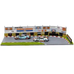 "Race Track Gulf Oil" Diorama with Decals for 1/64 Scale Models by American Diorama