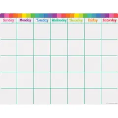 Teacher Created Resources&reg; Colorful Calendar Write-On/Wipe-Off Chart, Pack of 6
