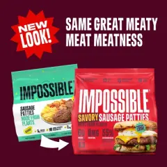 Impossible Plant Based Savory Sausage Patties - Frozen - 12.8oz/8ct