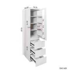 Kumasinova 71" Kitchen Pantry Cabinet with Doors,Freestanding Pantry Cabinet with Shelves,Storage Cabinet with Drawers for Kitchen&Dining Room,White