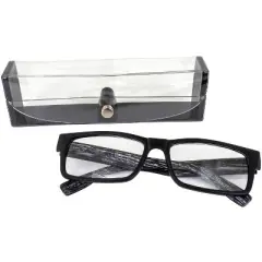 Global Vision Eyewear Wood Bifocal Reading Glasses with +3.0 Bifocal Clear Lenses