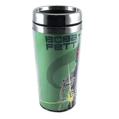 Silver Buffalo Star Wars Boba Fett 16oz Stainless Steel Travel Mug