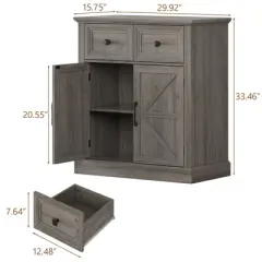 Buffet Sideboard, Wood Pantry Cabinet with Storage