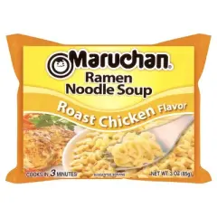 Maruchan Ramen Instant Noodle Soup 24 Packs, 4 Flavors - 6 Pack Lime Chili Shrimp, 6 Pack Chicken, 6 Pack Roast Chicken, 6 Pack Beef