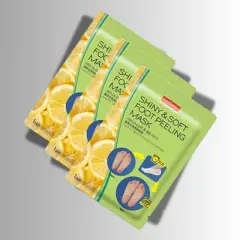PUREDERM Shiny & Soft Foot Peeling Mask | Shiny & Soft Foot Peeling Mask is a foot exfoliant plus treatment - (Pack of 3 pairs)