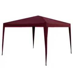 Northlight 10' x 10' Burgundy Pop-Up Outdoor Canopy Gazebo