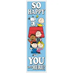Eureka&reg; Peanuts&reg; So Glad You Are Here! Banner - Vertical, Pack of 6