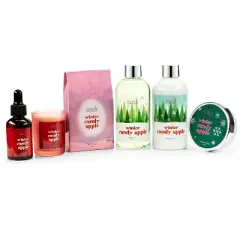 Winter Candy Apple Basket &ndash; 7-Piece Bath and Body Gift Set