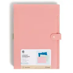U Brands 3pk Poly Expandable File Holder Soft Summer: Multicolored Expanding File Organizer, Polypropylene, 13" Height