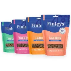 Finley's All Natural Soft Training Bite Variety Pack Chewy with Salmon, Duck, Turkey and Lamb Flavor Dog Treats - 4pk/64oz