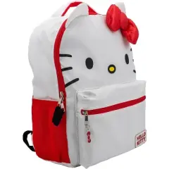 Hello Kitty Backpack for Girls, Sanrio Kawaii Bookbag, 16 Inch Anime School Bag with 3D Features