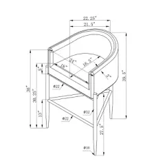 Ivah Barstool Navy - Chic Home Design