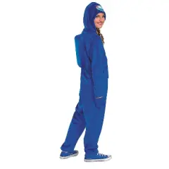 Among Us Kids' Blue Imposter Hooded Halloween Costume Jumpsuit - Blue - 10-12