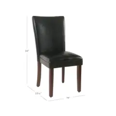 Set of 2 Parsons Dining Chair Faux Leather - Homepop