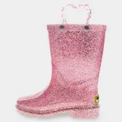 Western Chief Toddler Girls' Abby Shimmer Glitter Rain Boots - Pink