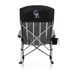 MLB Colorado Rockies Outdoor Rocking Camp Chair - Black