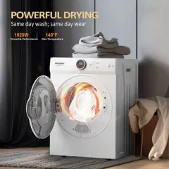 ROVSUN 1.8 Cu.Ft Portable Clothes Dryer, 1020W High End Front Load Electric Dryer, Compact Laundry Dryer