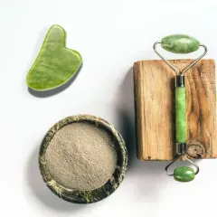 Beautimate Jade Roller and Gua Sha Set &ndash; Natural Facial Massage Tools for Lymphatic Drainage, Circulation, and Radiant Glow