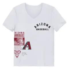 MLB Arizona Diamondbacks Girls' White V-Neck T-Shirt