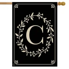 Briarwood Lane Classic Monogram Letter C House Flag Double-Sided 28" x 40"