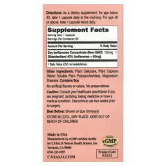 CATALO Women's Soy Isoflavones, 60 Vegetarian Capsules (125 mg Per Capsule)