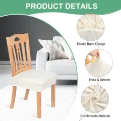 Unique Bargains Polyester Spandex Waterproof Durable Dining Chair Slipcovers