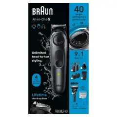 Braun All-In-One Style Kit Series-5 AiO5470 Rechargeable 9-in-1 Body Beard & Hair Trimmer