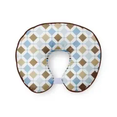 Bacati - 3 pc Mod Diamond/Stripes Aqua Chocolate Hugster Feeding & Infant Support Nursing Pillow