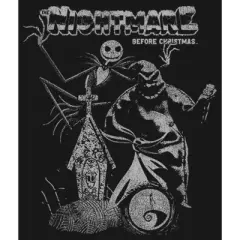Girl's The Nightmare Before Christmas Jack and Oogie Boogie Distressed T-Shirt