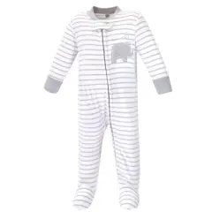 Hudson Baby Baby Fleece Zipper Sleep and Play 2pk, Elephants