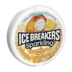 Ice Breakers Sparkling Pineapple Mango Seltzer Sugar Free Mint Tin - 1.5oz