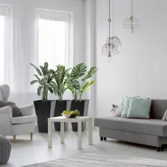 Outsunny 28" Tall Plastic Planters, 3-Pack, Large Taper Outdoor & Indoor Plastic Garden Flower Pots, for Entryway, Patio, Yard