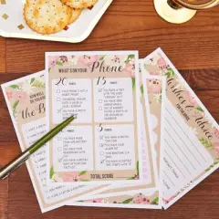 Best Paper Greetings Set of 5 Bridal Shower Games for Engagement Celebrations, Bridal, Bachelorette, Anniversary, Wedding Party, Entertains 50 Guests