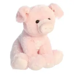 Aurora Medium Pig Cuddly Stuffed Animal Pink 12"