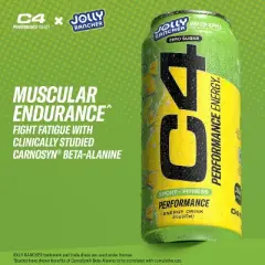 C4 Smart Energy Performance Jolly Rancher Green Apple Energy Drink - 16 fl oz Can
