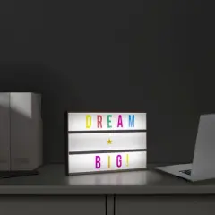 Northlight 12" LED Lighted Cinema Light Box with Letters and Numbers