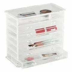 7 Drawers Clear Acrylic Jewelry Organizer - Clear Jewelry Box,  Jewelry Case Storage for Women - Homeitusa