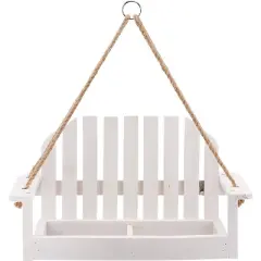 Woodlink Rustic Farmhouse Platform Swing Bird Feeder - White
