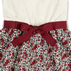 Hope & Henry Girls' 3/4 Sleeve Lightweight Knit Skater Dress, Toddler