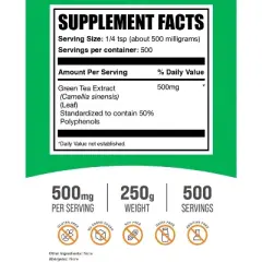 BulkSupplements Green Tea Extract (50% Polyphenols) Powder