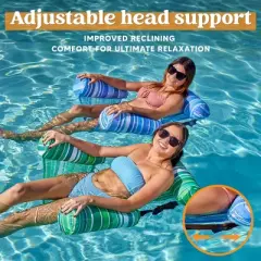 SLOOSH 2 Packs Inflatable Pool Floats for Adult, Floating Lounge Chairs, Pool Noodles, Floating Chair for Adult Party Summer Water Beach Lake Fun