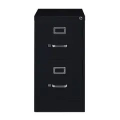 Hirsh 2 Drawer Vertical File Cabinet 22" Black