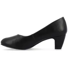 Journee Collection Womens Luu-m Comfort Insole Round Toe Low Block Heel Pumps
