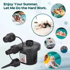 Swtroom  Electric Air Pump Portable Quick-Fill Inflator Pumps with 3 Nozzles