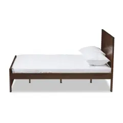 Catalina Modern Classic Mission Style Finished Wood Platform Bed - Baxton Studio